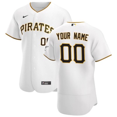 Pittsburgh Pirates Custom Men's Nike White Home 2020 Authentic Player MLB Jersey